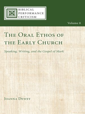 cover image of The Oral Ethos of the Early Church